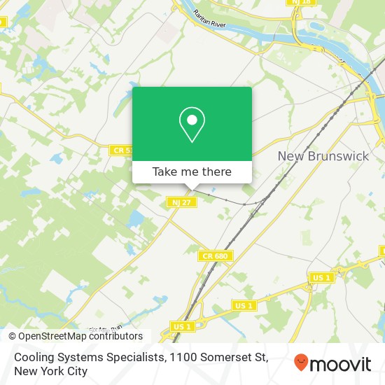 Mapa de Cooling Systems Specialists, 1100 Somerset St