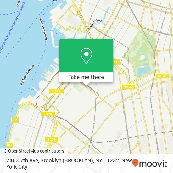 Mapa de 2463 7th Ave, Brooklyn (BROOKLYN), NY 11232