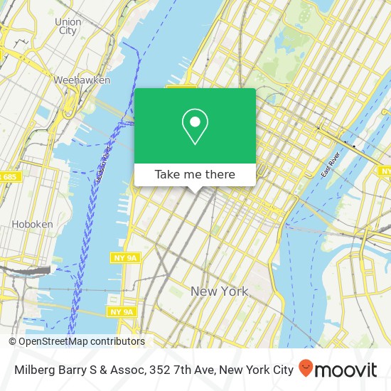 Mapa de Milberg Barry S & Assoc, 352 7th Ave