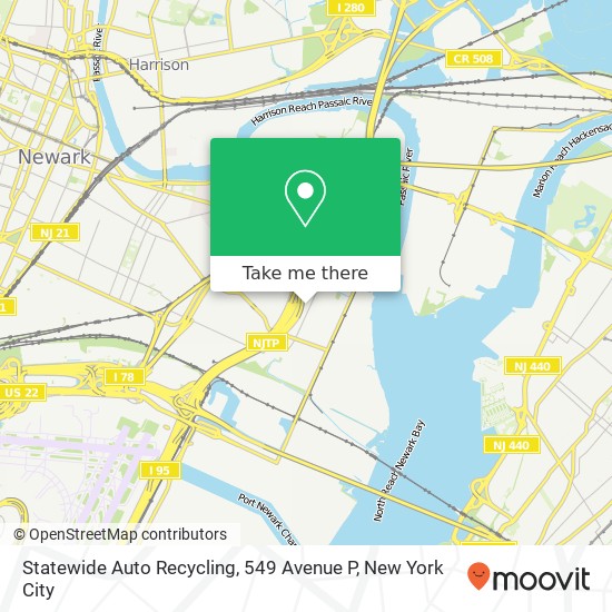 Mapa de Statewide Auto Recycling, 549 Avenue P
