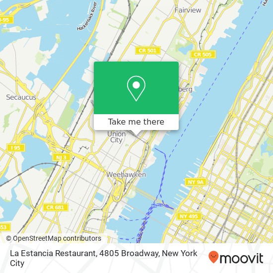 Mapa de La Estancia Restaurant, 4805 Broadway
