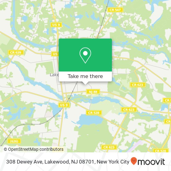 308 Dewey Ave, Lakewood, NJ 08701 map