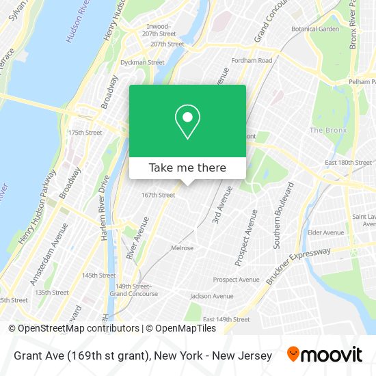 Mapa de Grant Ave (169th st grant)