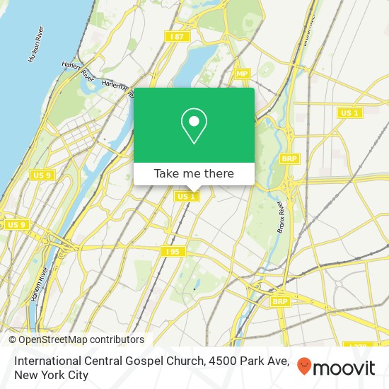 International Central Gospel Church, 4500 Park Ave map