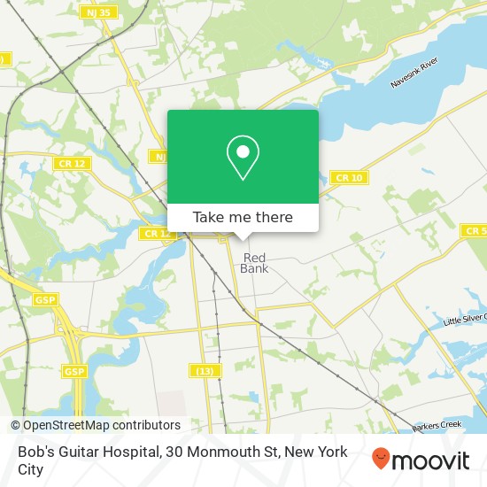 Bob's Guitar Hospital, 30 Monmouth St map