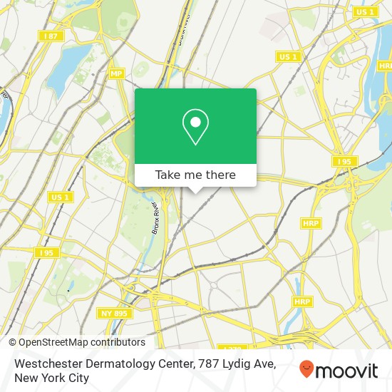 Mapa de Westchester Dermatology Center, 787 Lydig Ave