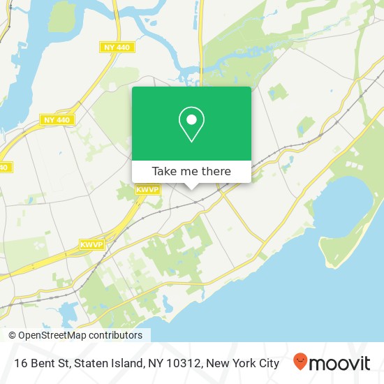 Mapa de 16 Bent St, Staten Island, NY 10312