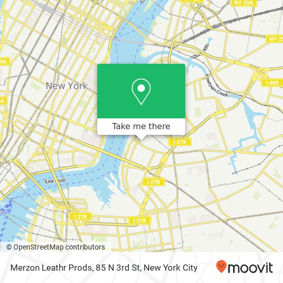 Mapa de Merzon Leathr Prods, 85 N 3rd St