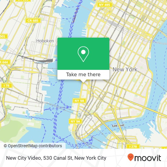 Mapa de New City Video, 530 Canal St