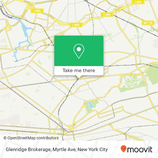 Mapa de Glenridge Brokerage, Myrtle Ave