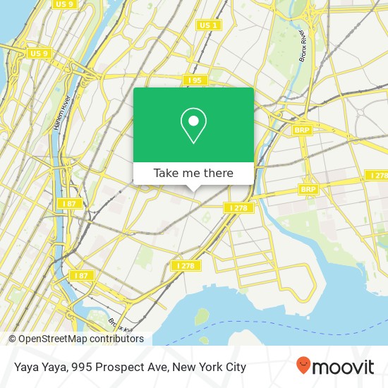 Mapa de Yaya Yaya, 995 Prospect Ave