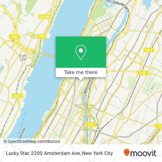 Lucky Star, 2200 Amsterdam Ave map