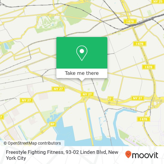 Mapa de Freestyle Fighting Fitness, 93-02 Linden Blvd