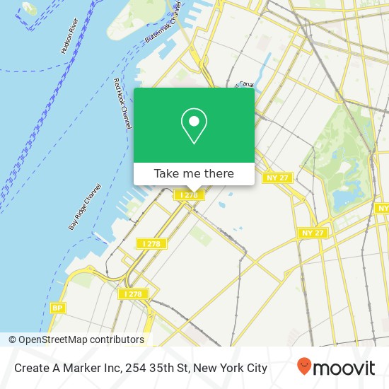 Create A Marker Inc, 254 35th St map