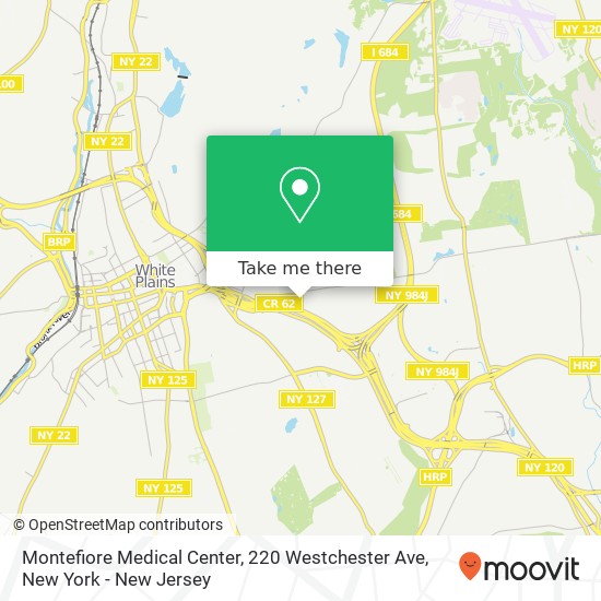 Mapa de Montefiore Medical Center, 220 Westchester Ave