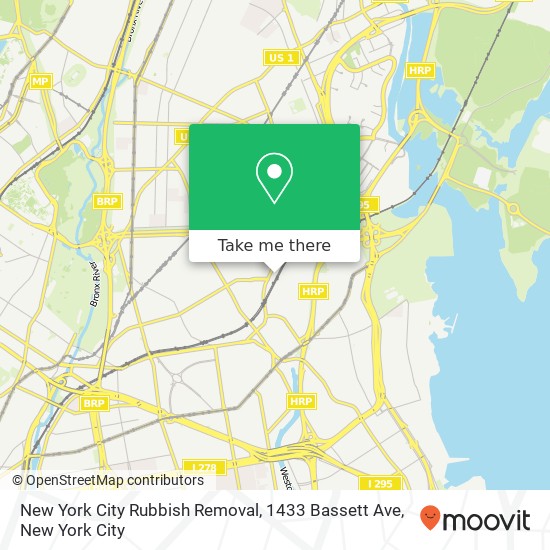 New York City Rubbish Removal, 1433 Bassett Ave map