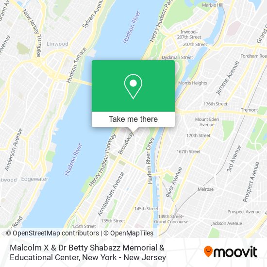 Malcolm X & Dr Betty Shabazz Memorial & Educational Center map