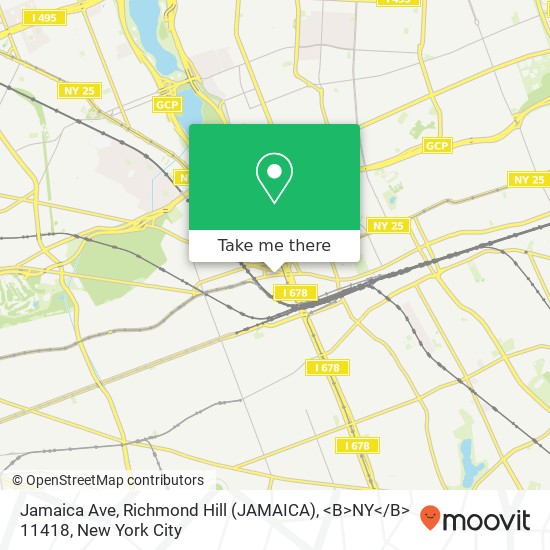 Mapa de Jamaica Ave, Richmond Hill (JAMAICA), <B>NY< / B> 11418