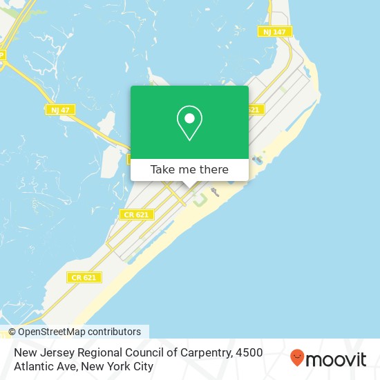 Mapa de New Jersey Regional Council of Carpentry, 4500 Atlantic Ave