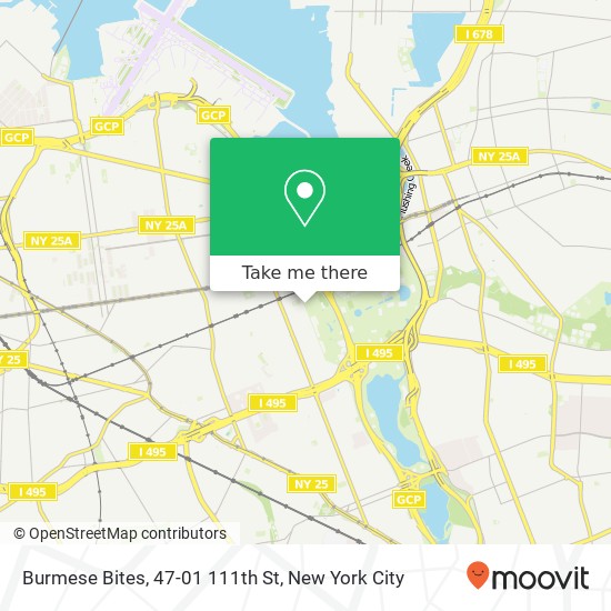 Mapa de Burmese Bites, 47-01 111th St