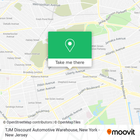 TJM Discount Automotive Warehouse map