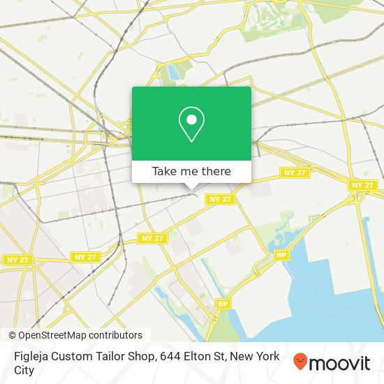 Mapa de Figleja Custom Tailor Shop, 644 Elton St