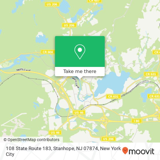 Mapa de 108 State Route 183, Stanhope, NJ 07874