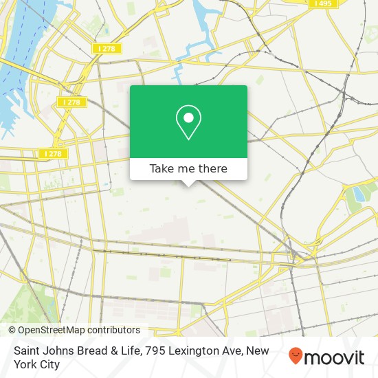 Mapa de Saint Johns Bread & Life, 795 Lexington Ave