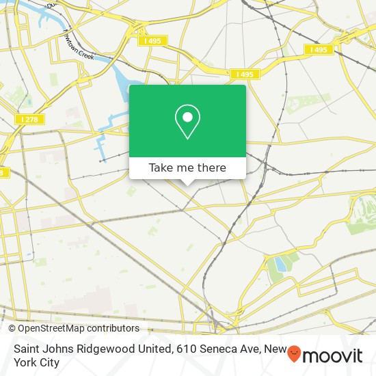 Mapa de Saint Johns Ridgewood United, 610 Seneca Ave