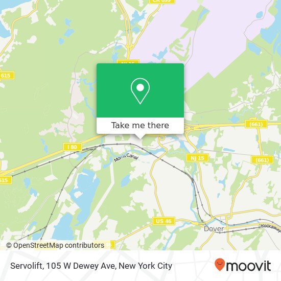 Mapa de Servolift, 105 W Dewey Ave