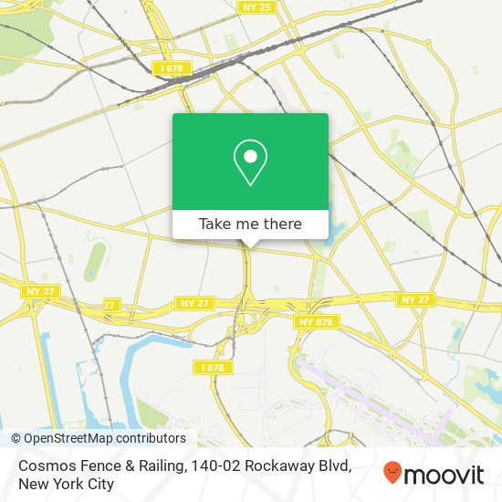 Cosmos Fence & Railing, 140-02 Rockaway Blvd map