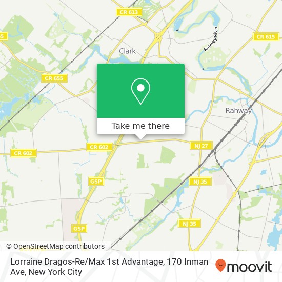 Mapa de Lorraine Dragos-Re / Max 1st Advantage, 170 Inman Ave
