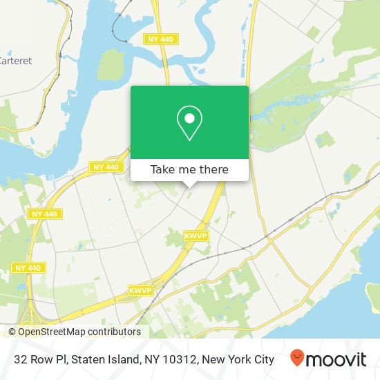 Mapa de 32 Row Pl, Staten Island, NY 10312