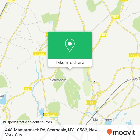 Mapa de 448 Mamaroneck Rd, Scarsdale, NY 10583