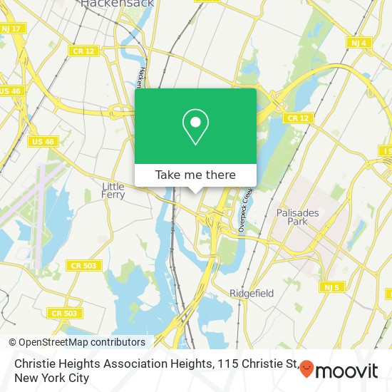 Christie Heights Association Heights, 115 Christie St map