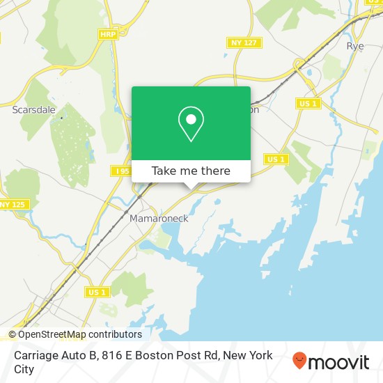 Carriage Auto B, 816 E Boston Post Rd map