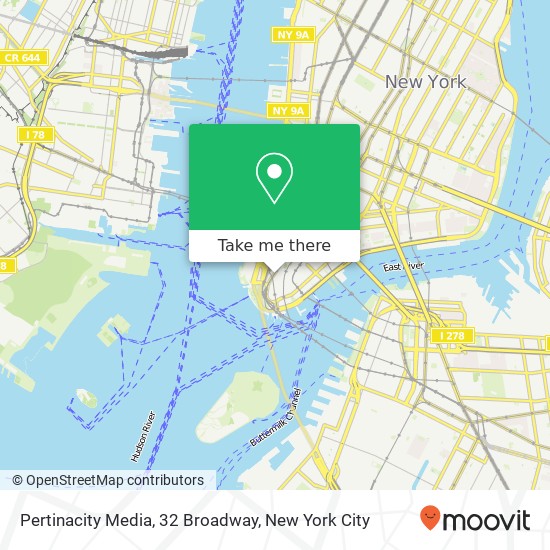 Mapa de Pertinacity Media, 32 Broadway