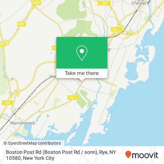 Boston Post Rd (Boston Post Rd / sonn), Rye, NY 10580 map