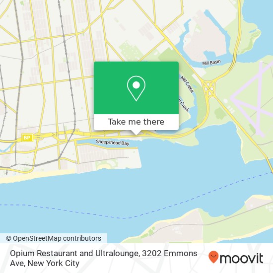 Mapa de Opium Restaurant and Ultralounge, 3202 Emmons Ave