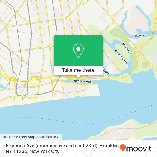 Emmons Ave (emmons ave and east 23rd), Brooklyn, NY 11235 map