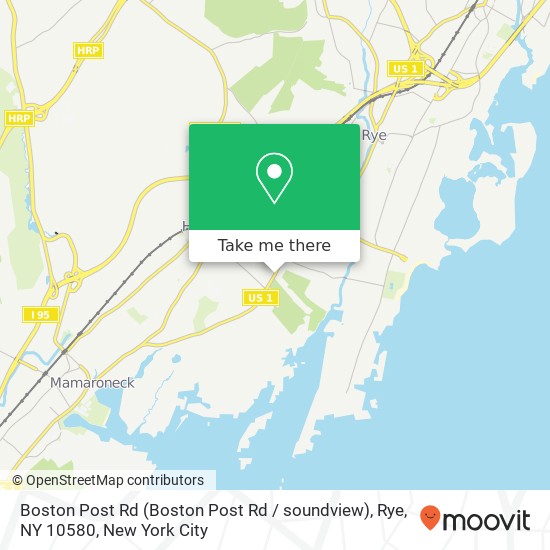 Boston Post Rd (Boston Post Rd / soundview), Rye, NY 10580 map
