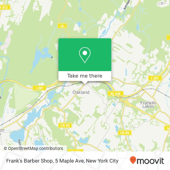 Mapa de Frank's Barber Shop, 5 Maple Ave