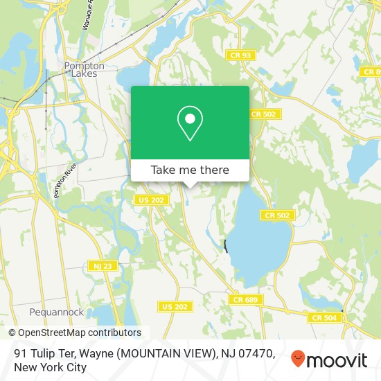 91 Tulip Ter, Wayne (MOUNTAIN VIEW), NJ 07470 map