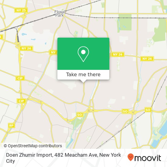 Mapa de Doen Zhumir Import, 482 Meacham Ave