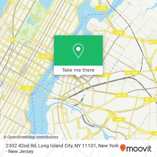 Mapa de 2302 42nd Rd, Long Island City, NY 11101