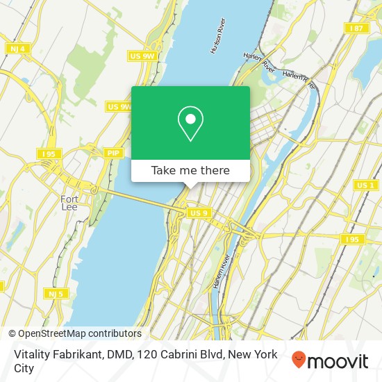 Vitality Fabrikant, DMD, 120 Cabrini Blvd map