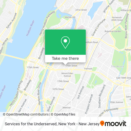 Services for the Underserved map