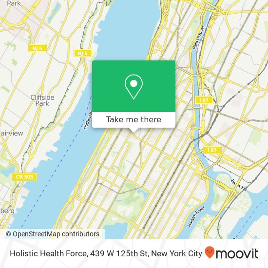 Mapa de Holistic Health Force, 439 W 125th St