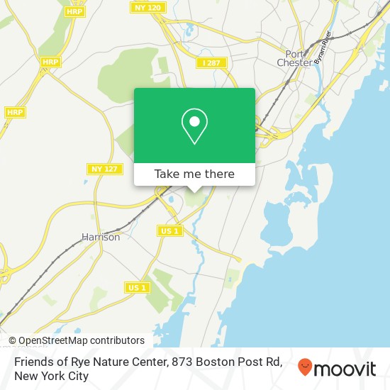 Mapa de Friends of Rye Nature Center, 873 Boston Post Rd