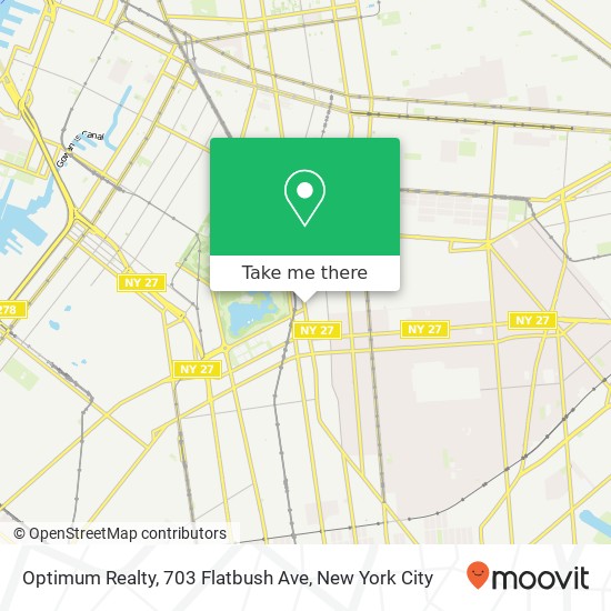Optimum Realty, 703 Flatbush Ave map